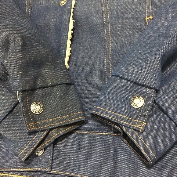 Vintage 70’s Levi’s Orange Tab Sherpa Lined Dark Blue Denim Jacket. - Picture 16 of 16